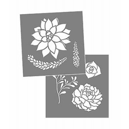 DECO ART 8X8 Succulent Stencil ADS210-K